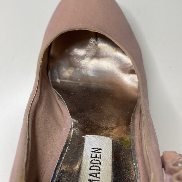 STEVE MADDEN PINK HEELS WITH FLORAL EMBELLISHMENT SIZE 7 - Picture 7 of 8